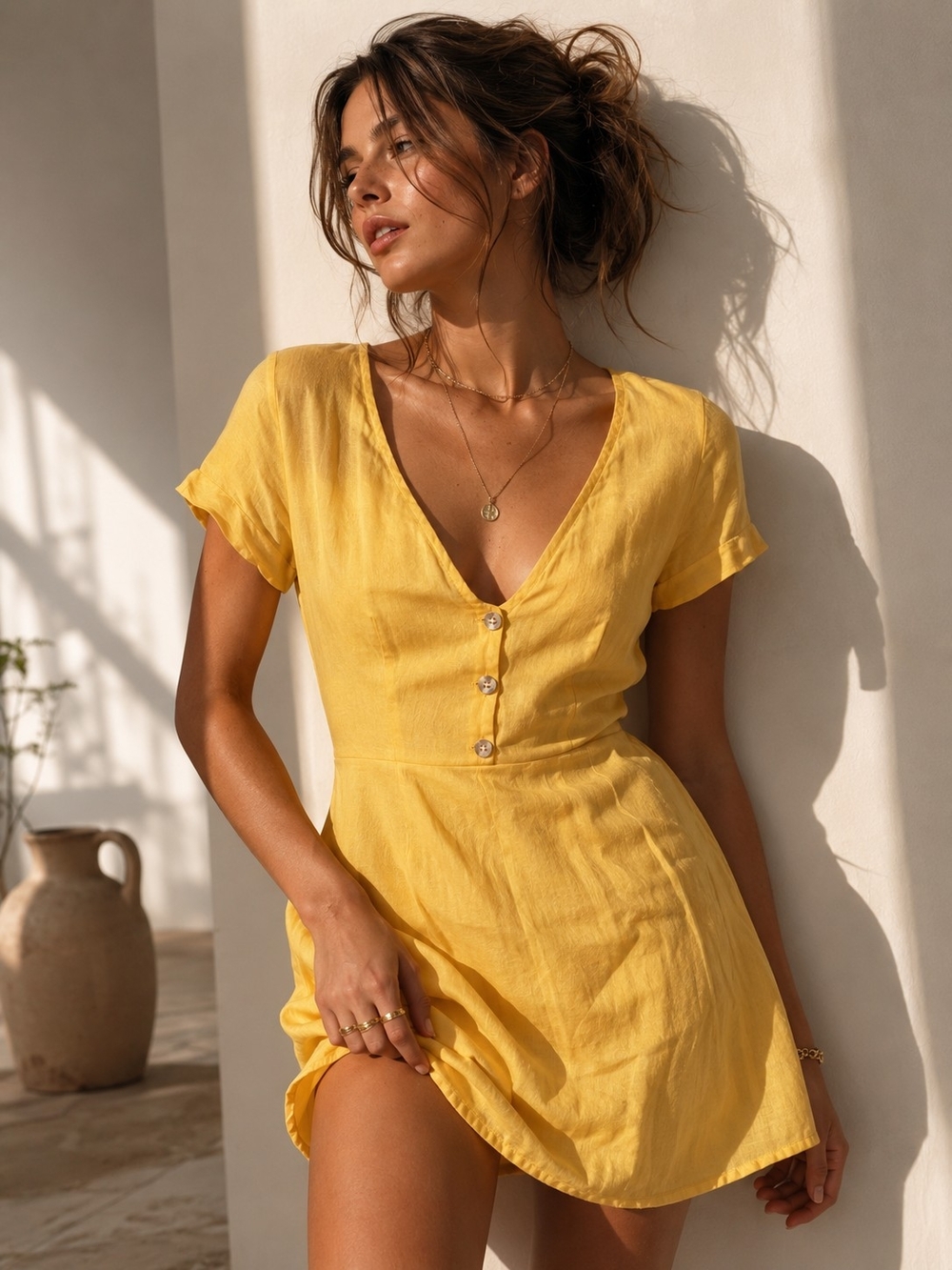 Like New TWIK by Simons Yellow Mini Dress – XS 💛